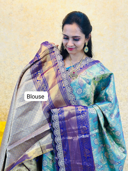 Bridal semi silk saree