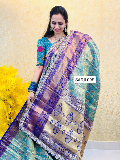 Bridal semi silk saree