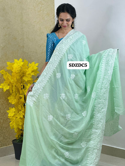 Designer saree with embroidery border