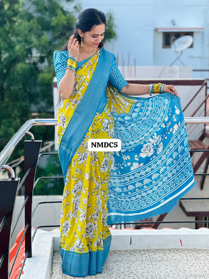 Iconic soft silk saree with zari border