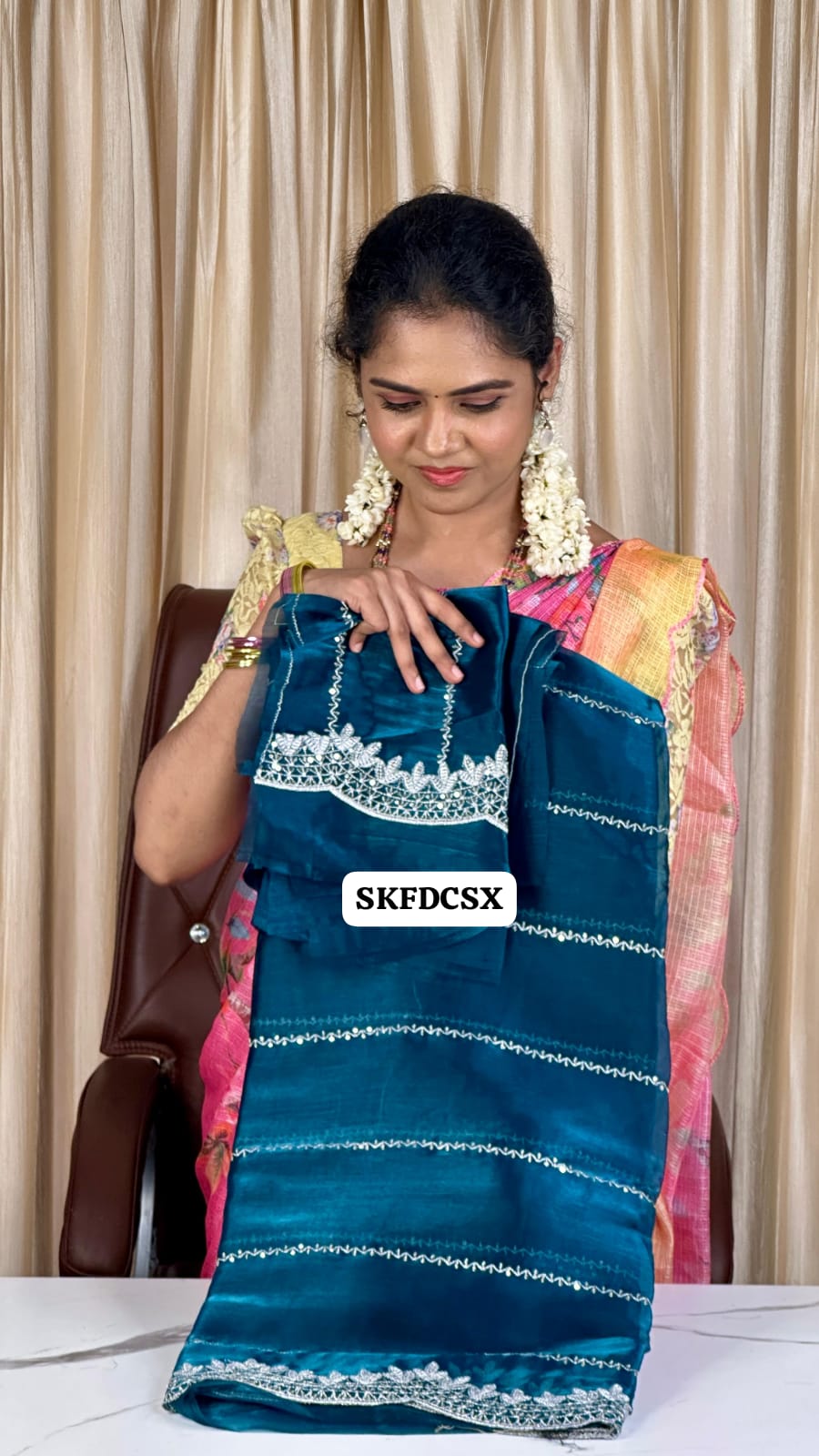 Rich Jimmy choo sarees with embroidery chumky works🥳😍