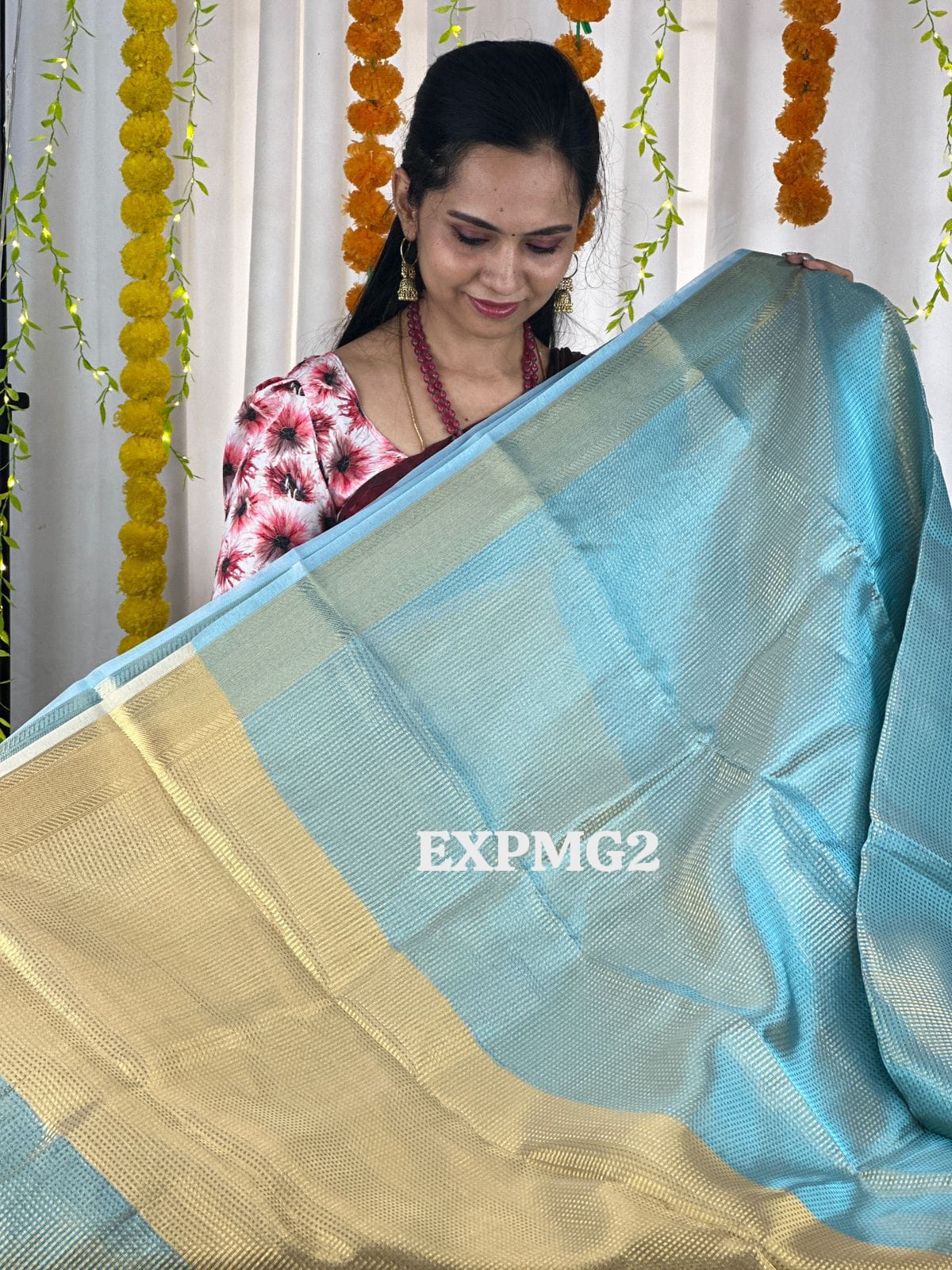 Nayanthara inspired saree Blue