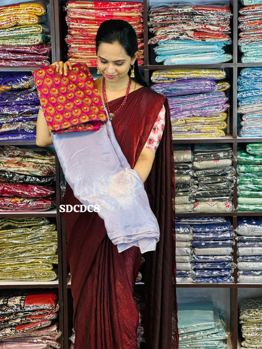 Work blouse with Most hit space silk  saree