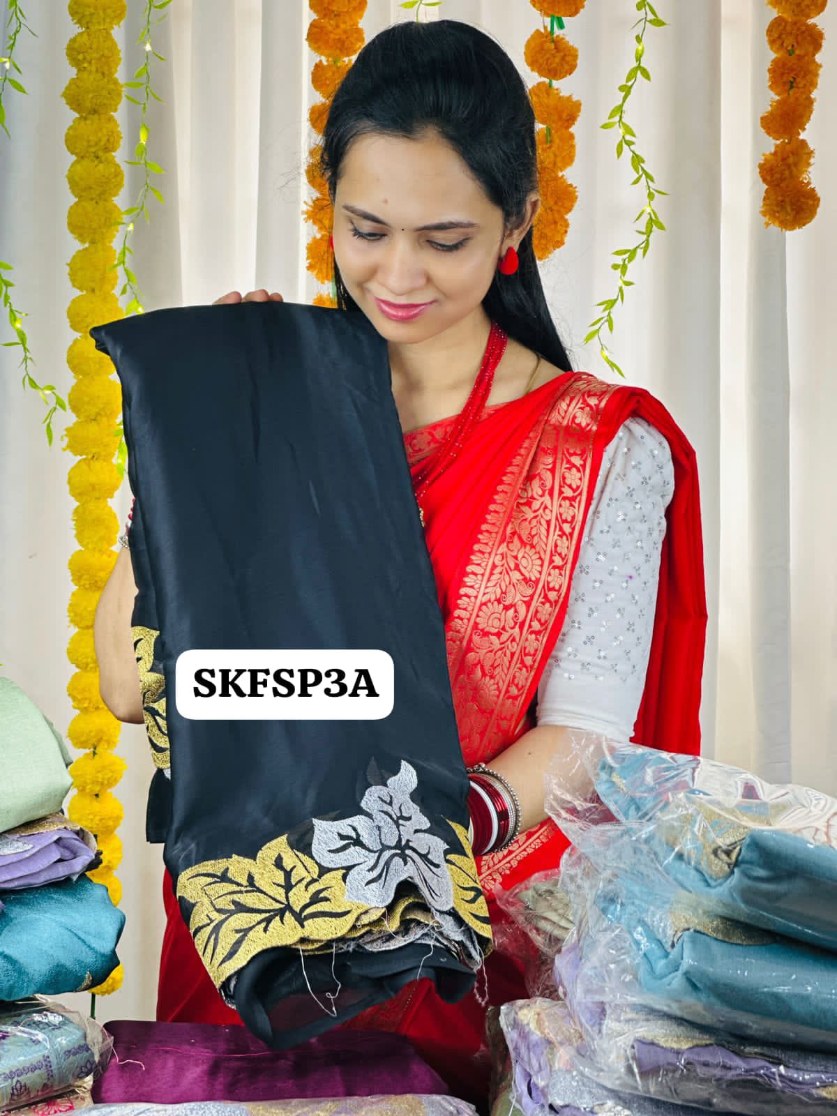 Premium Chiffon saree with cut work border, running Pallu and blouse prebook🥳