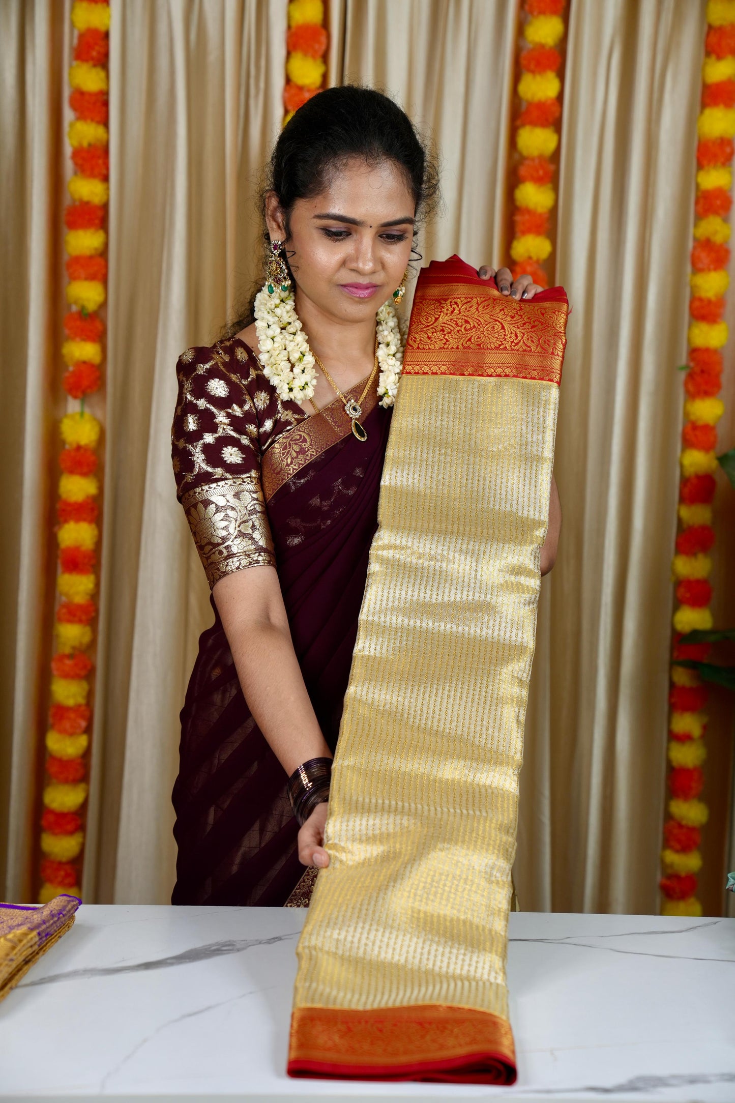 Kanchi bridal semi silk/vairaoosi