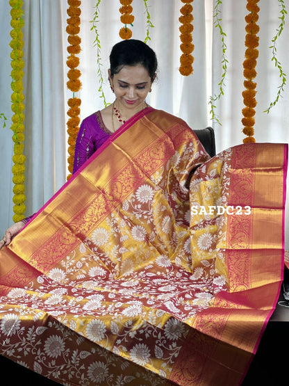 🤩Kanchipuram bridal semi silk saree