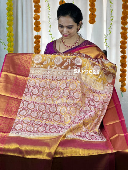 🤩Kanchipuram bridal semi silk saree