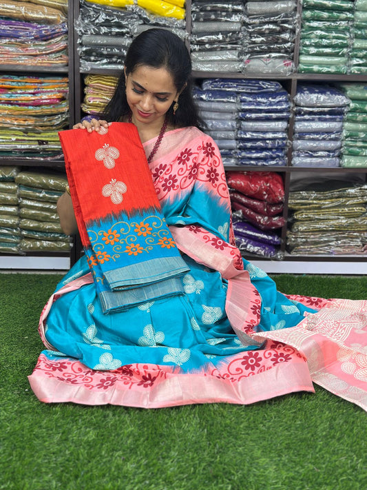 😍Soft cotton mix sarees at unbelievable price. Don’t miss🥳