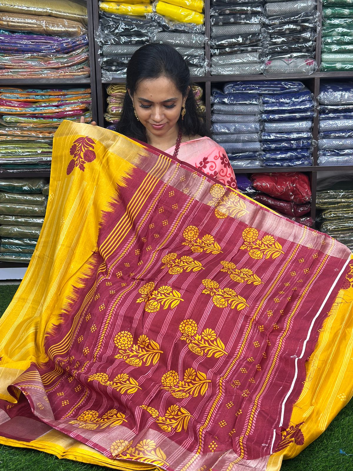 😍Soft cotton mix saree