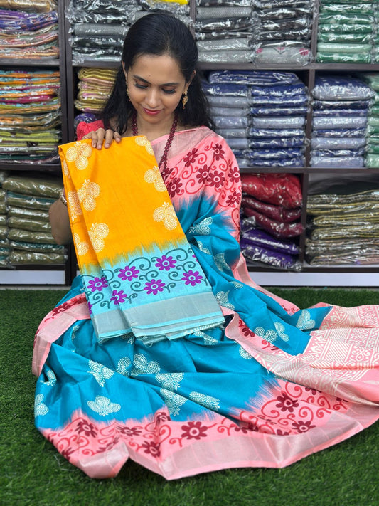 😍Soft cotton mix sarees at unbelievable price. Don’t miss🥳