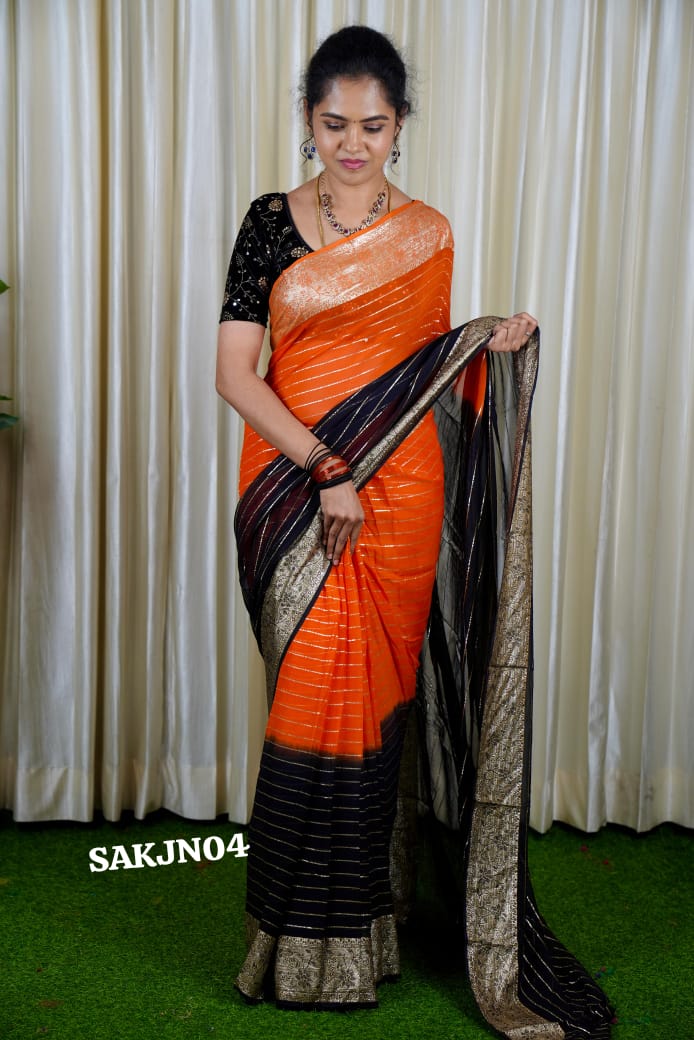 Viscose georgette saree 🥳