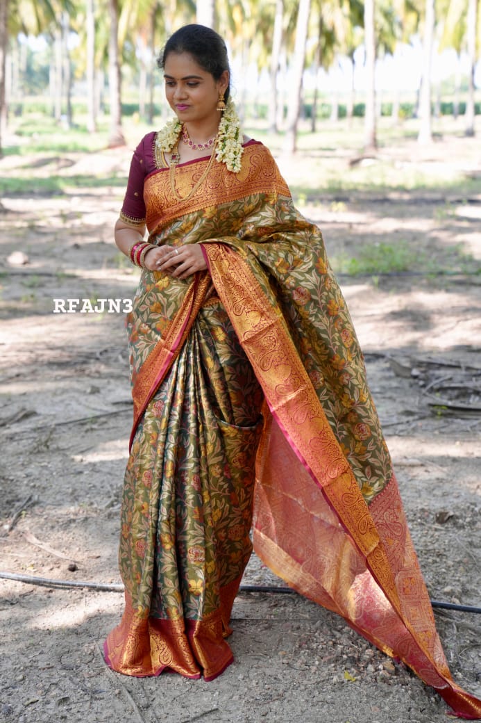 🥰Premium kanchi semi soft silk saree