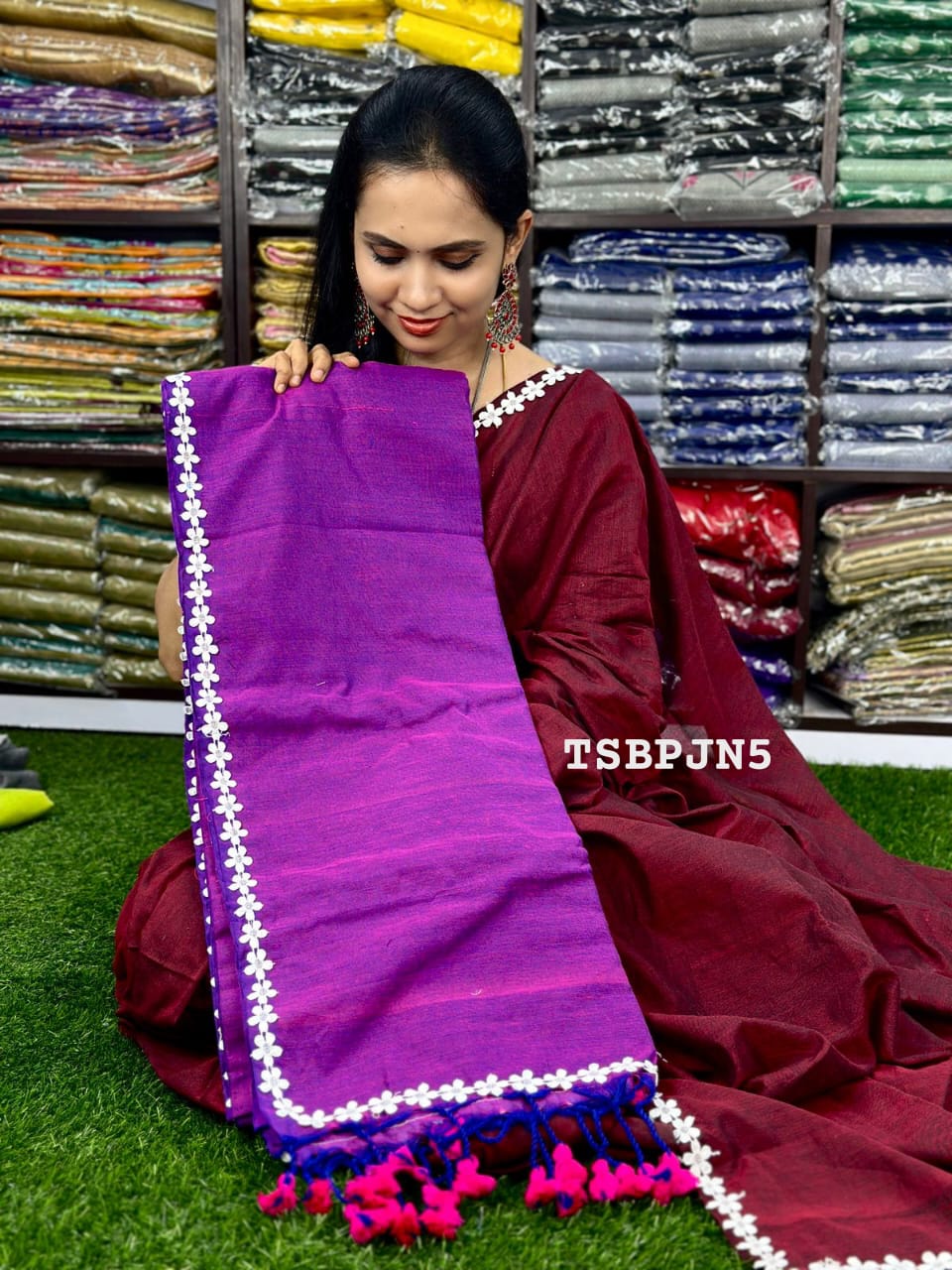 😍🥳 khadhi cotton saree with lace border prebook