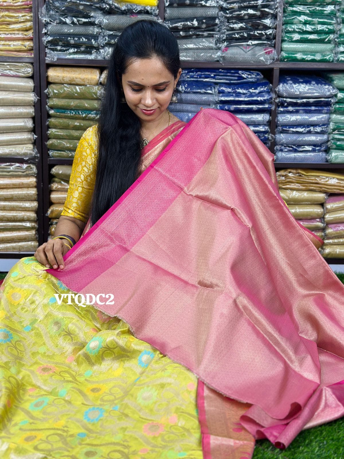 Offer🥳 Premium quality shining multi color katan silk saree 😍