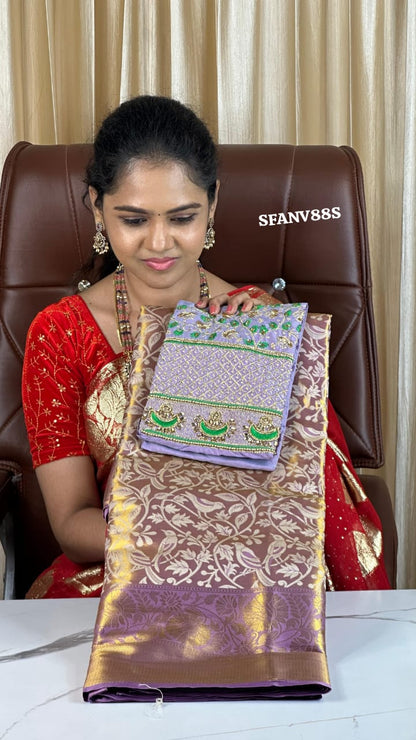 Kanchi semi silk bridal saree ❌