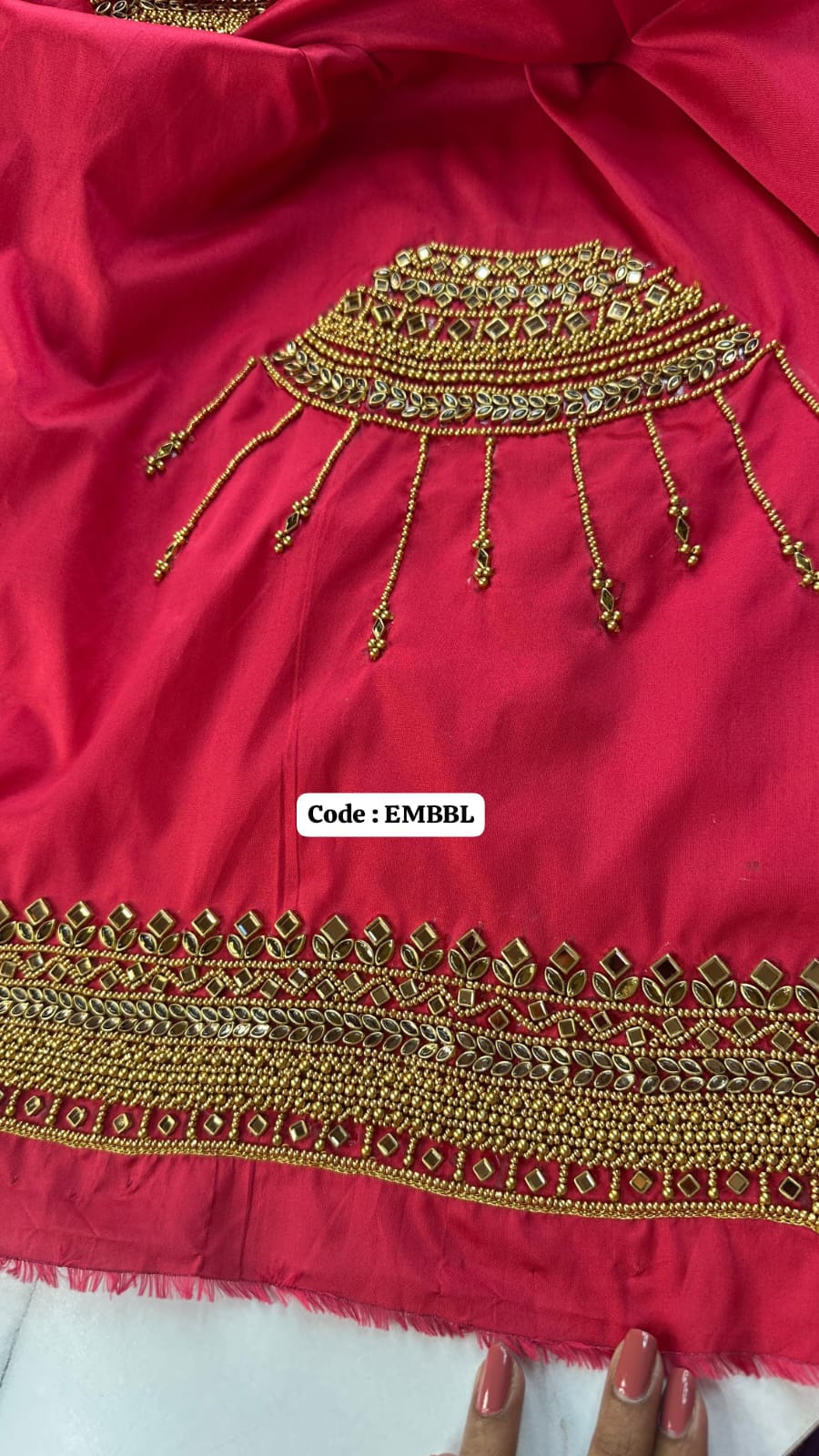 Heavy beads work blouse