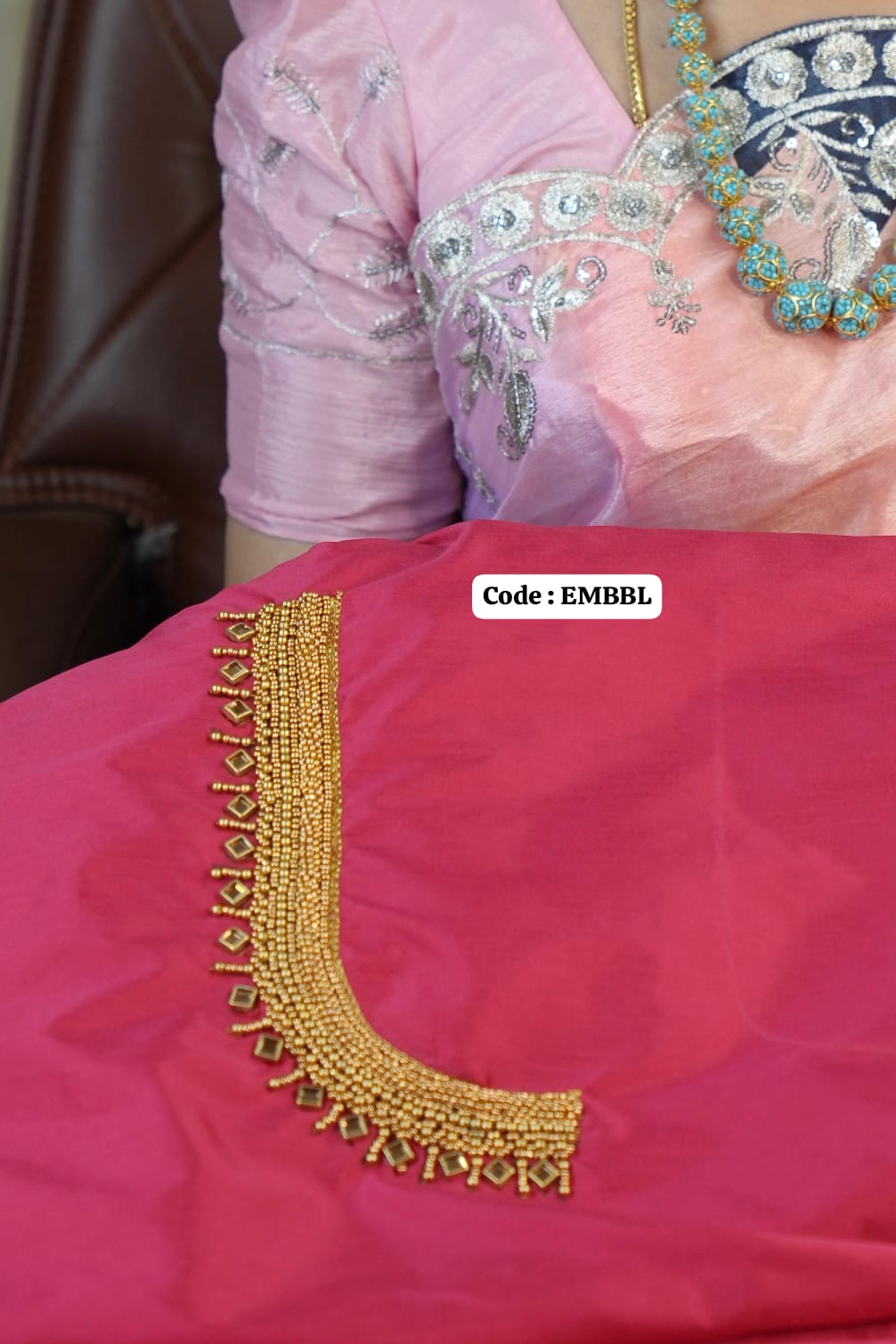 Heavy beads work blouse