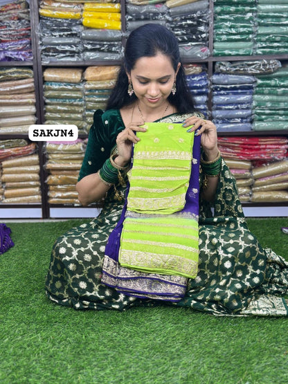 Jaipur Viscose georgette sarees sold❌