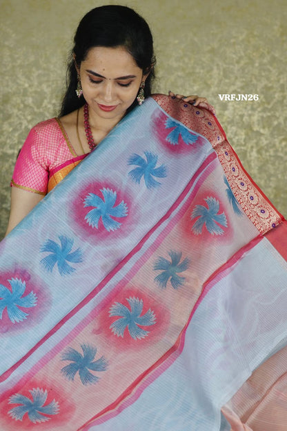 Kota checks soft cotton saree sold❌