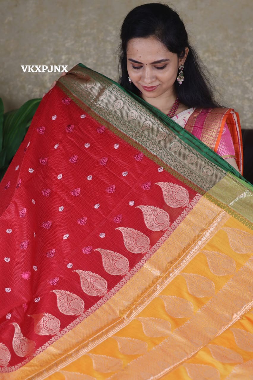 Kota checks cotton with ganga jemuna border 😍