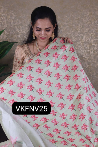 Tussar semi silk saree with trending design 😍🥰
