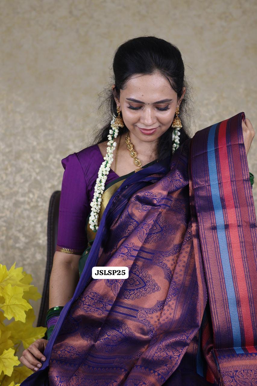 Kanchi semi silk saree sold❌