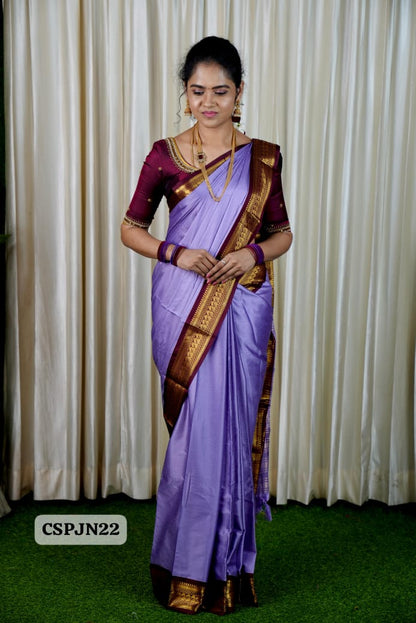 Kalyani semi silk sarees  peacock design in the border❌❌NOT AVAILABLE