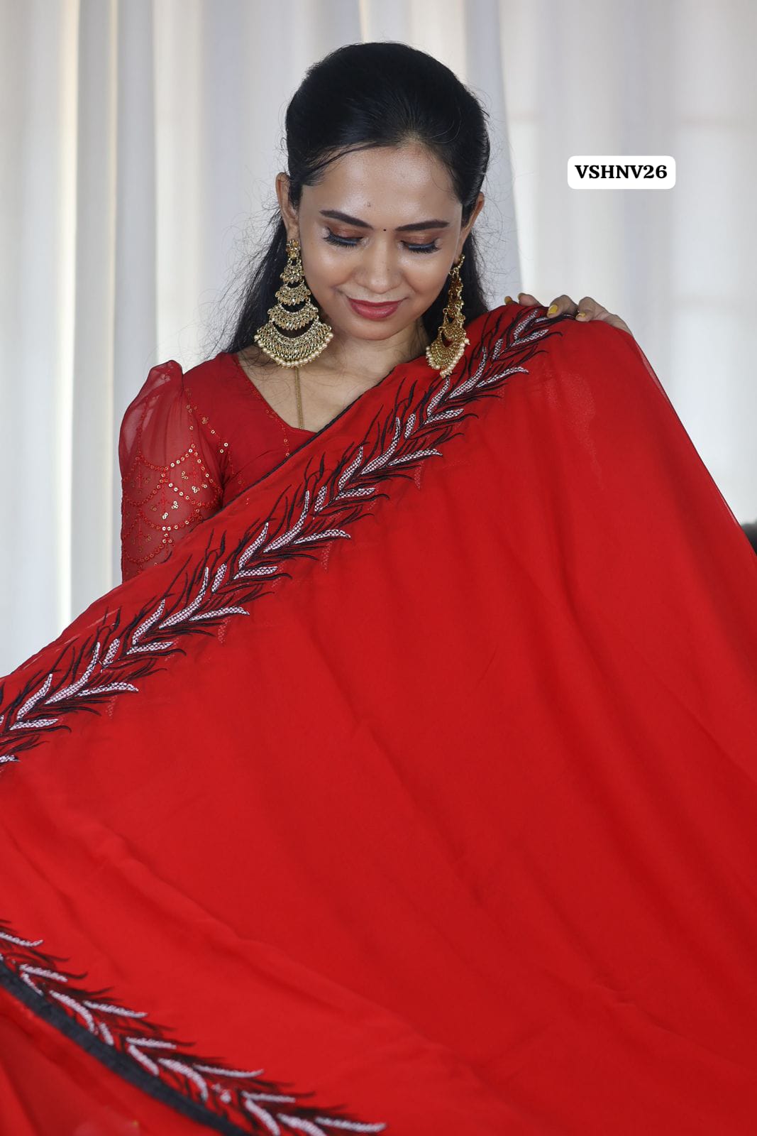 Premium georgette saree😍 offer
