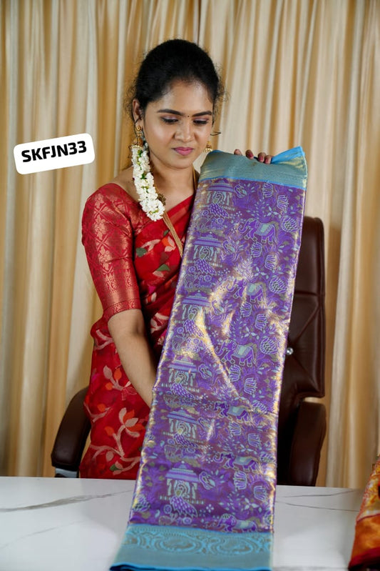 Kanchi semi silk saree 🥳