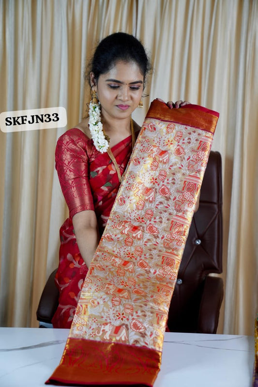 Kanchi semi silk saree 🥳