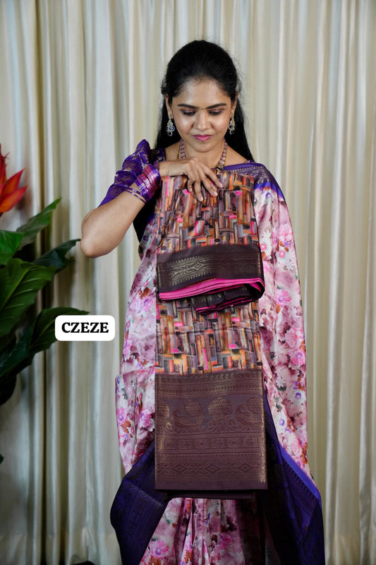 Digital print saree sold❌