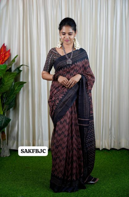 Jute cotton saree prebook❌