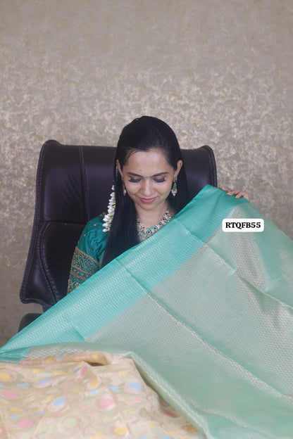Offer🥳Premium quality shining multiple color katan silk saree