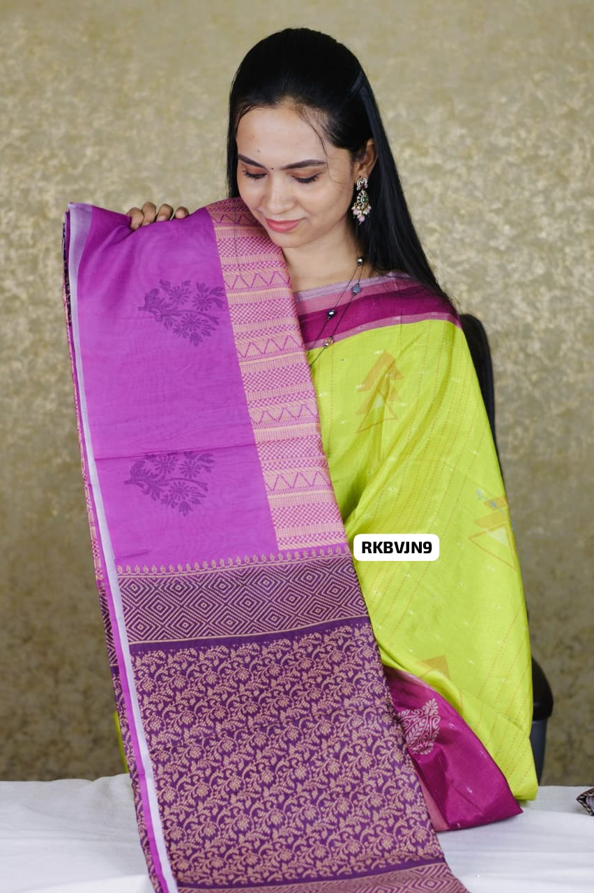 Classy cotton mix saree😍