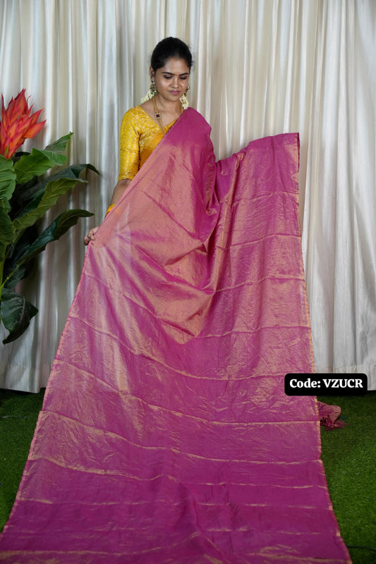 Soft crushed saree 🥳