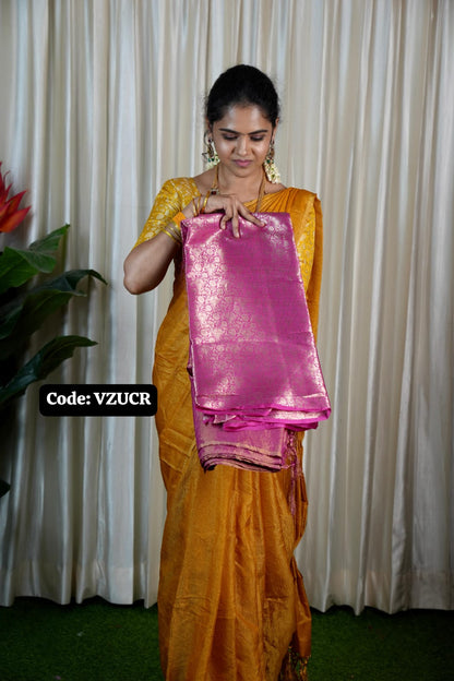 Soft crushed saree 🥳