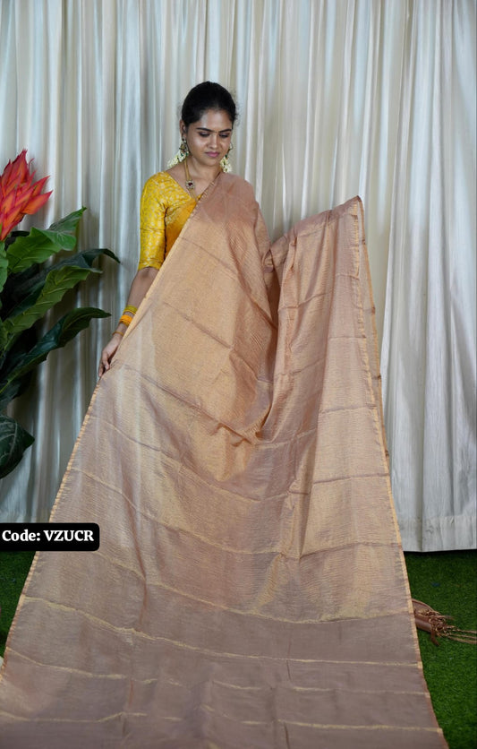 Soft crushed saree 🥳