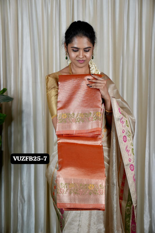 Crushed tissue saree 🥰
