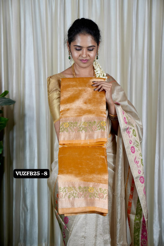 Crushed tissue saree 🥰😎