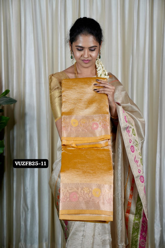 Crushed tissue saree 🥰😎