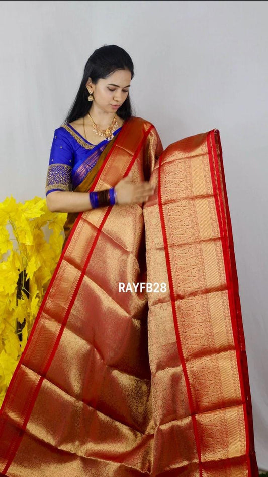 Bridal Katan tissue silk saree 🥳✅