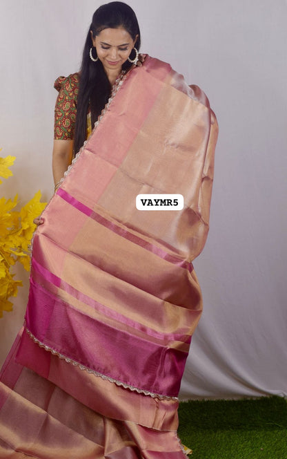 Jothika saree with lace border🥳