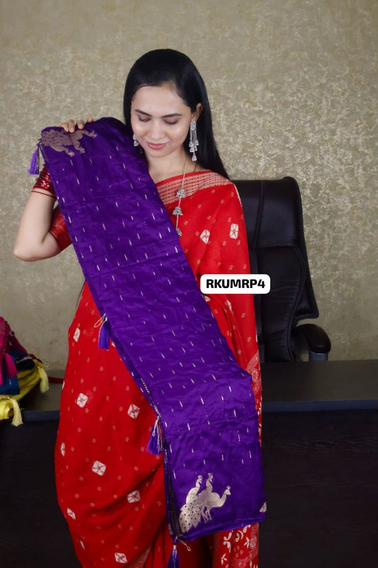 Pichwai semi soft silk saree 🤗