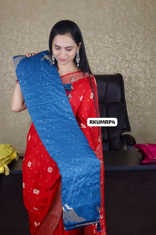 Pichwai semi soft silk saree❌