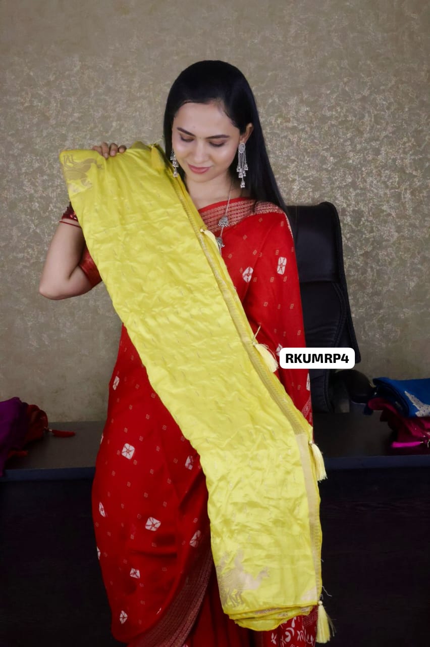 Aadi offer🌹Pichwai semi silk saree 😍