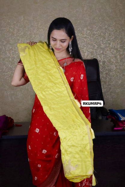 Aadi offer🌹Pichwai semi silk saree 😍