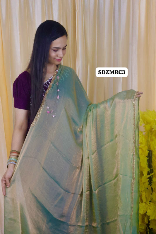 Heavy metallic space silk saree 🥳