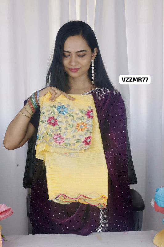 Office wear chiffon saree  offer❌