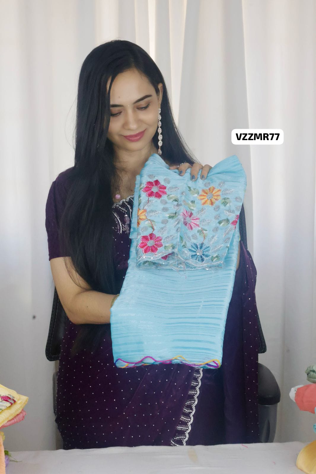 Office wear chiffon saree  offer❌