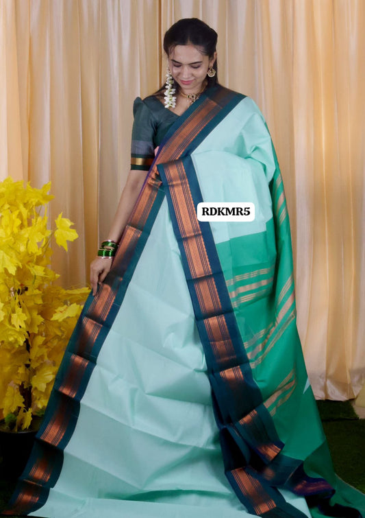 Silk cotton saree with trending color 🥳